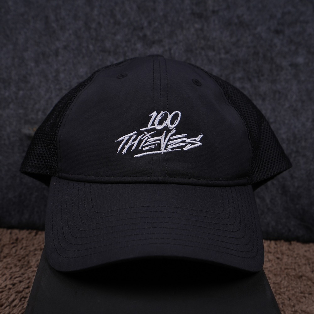 Modern 100 Thieves Trucker Hat Men OS Black Excellent Embroidered Logo Snapback